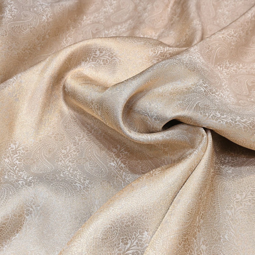 Luxury Jamavar Silk Zari Jacquard Fabric- AL3829-2