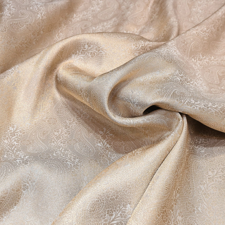 Luxury Jamavar Silk Zari Jacquard Fabric- AL3829-2