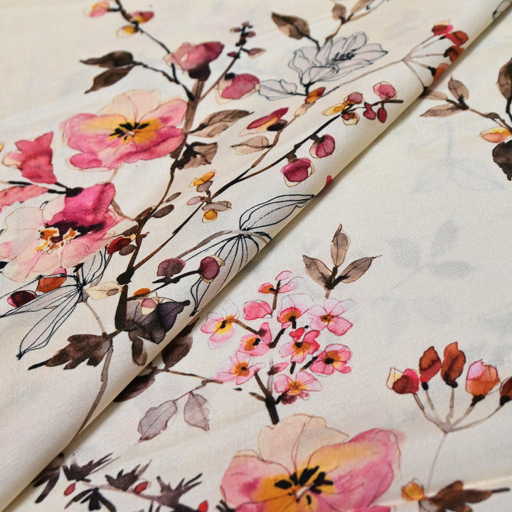 Multicolor Muslin Digital Print Fabric-000844-17