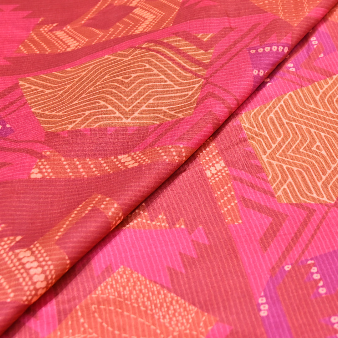 Multicolor Muslin Digital Print Fabric-KTP44-05