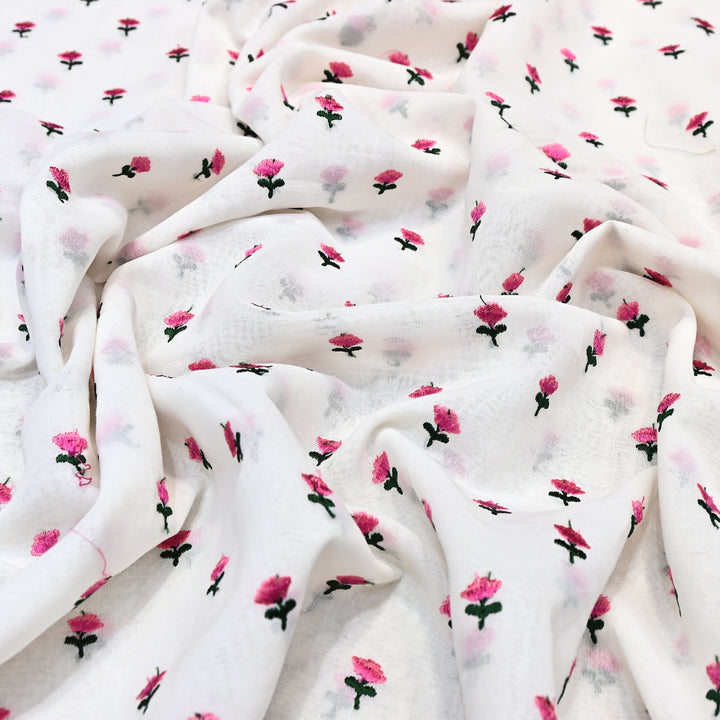 Cotton Rubia thread Embroidery Fabric – Soft Elegant Summer Designer Fabric- MJ04034-3