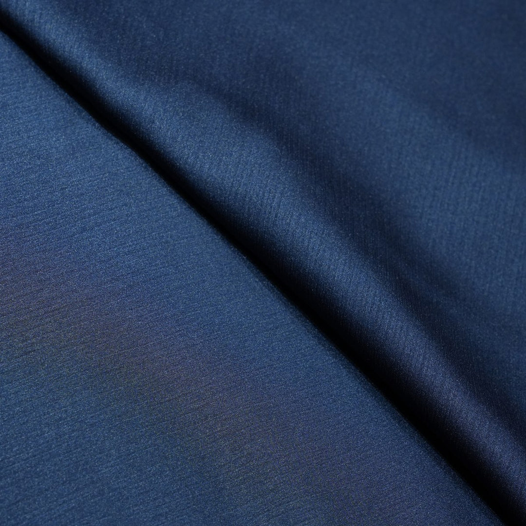 Dusky Blue Colour Satin Chiffon Fabrics