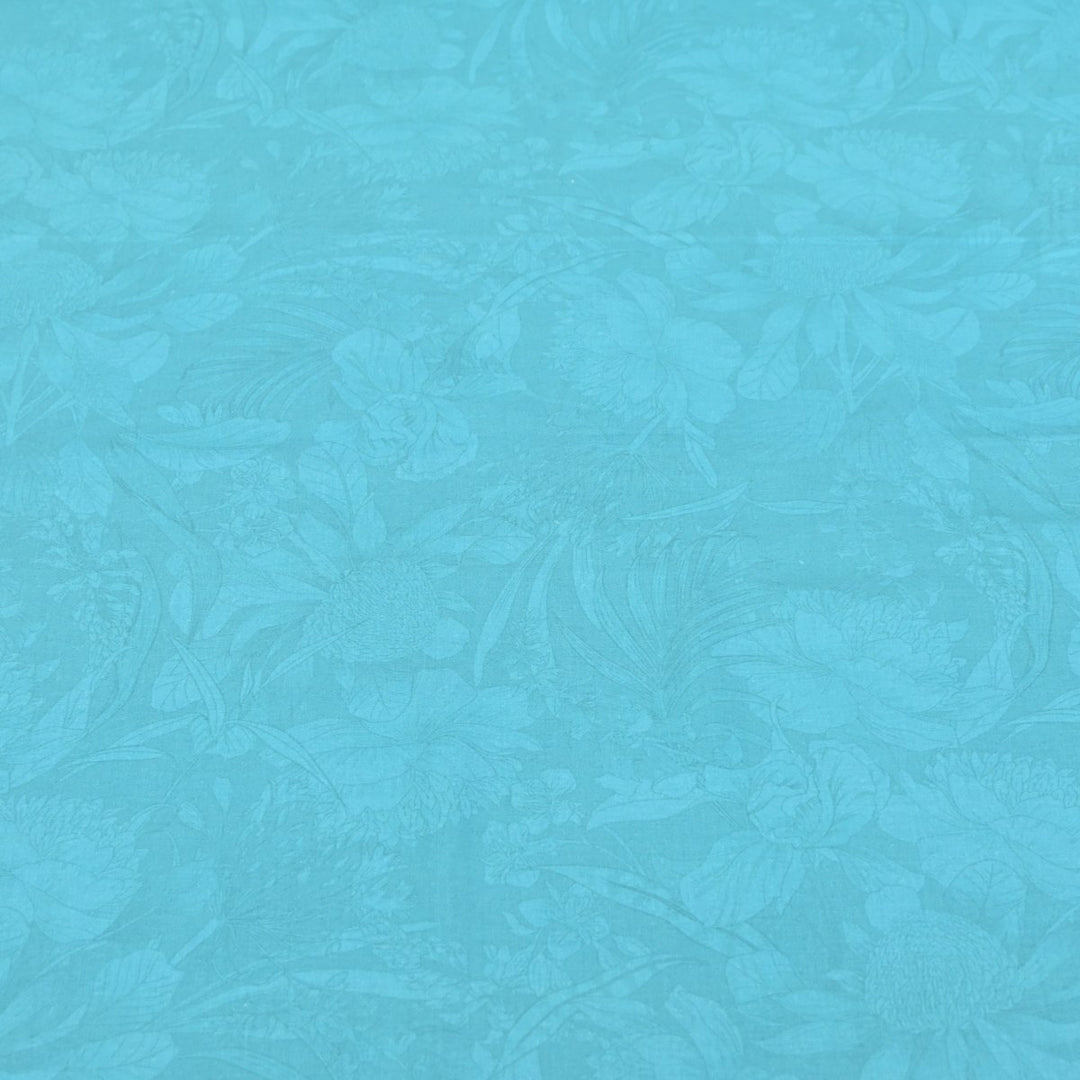 Blue Hosta Color Cotton Digital Print Fabric -Soft Cotton Prints Fabric-DA1124-6
