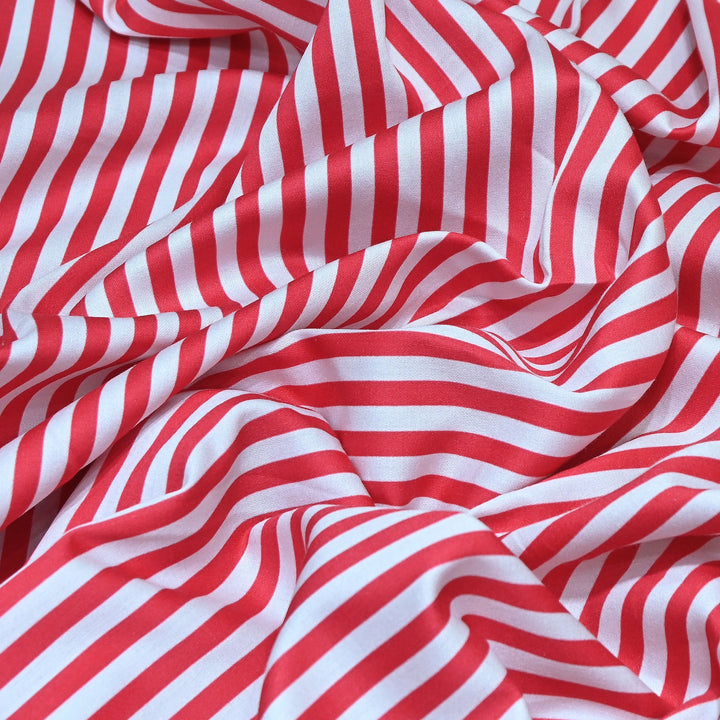 Glace Cotton With Beautiful Stripes Print Fabric – Lightweight Designer Cotton Fabric - LT0185-8