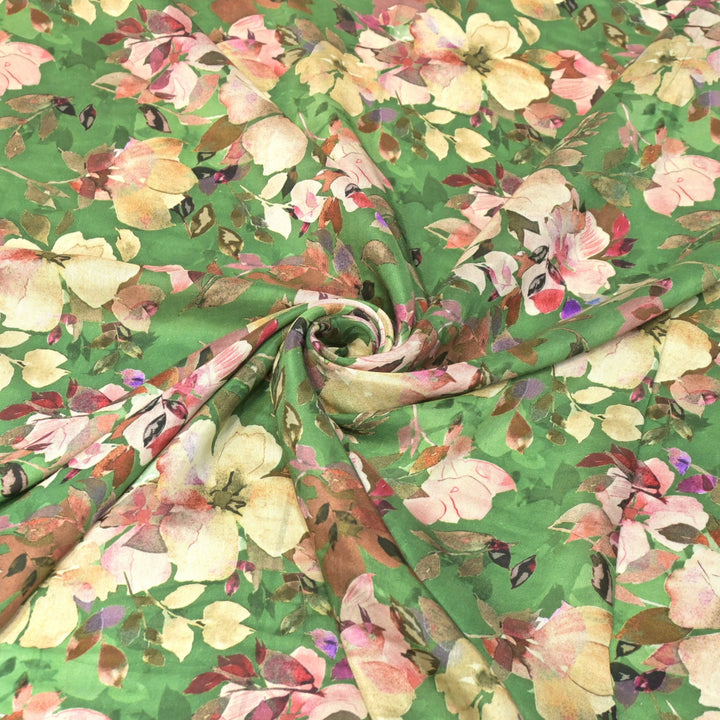 Floral Bamberg Satin Digital Print Fabrics