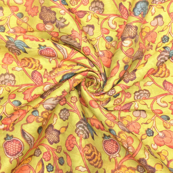 Silk Chanderi Digital Print Fabrics