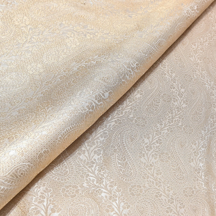 Luxury Jamavar Silk Zari Jacquard Fabric- AL3829-2