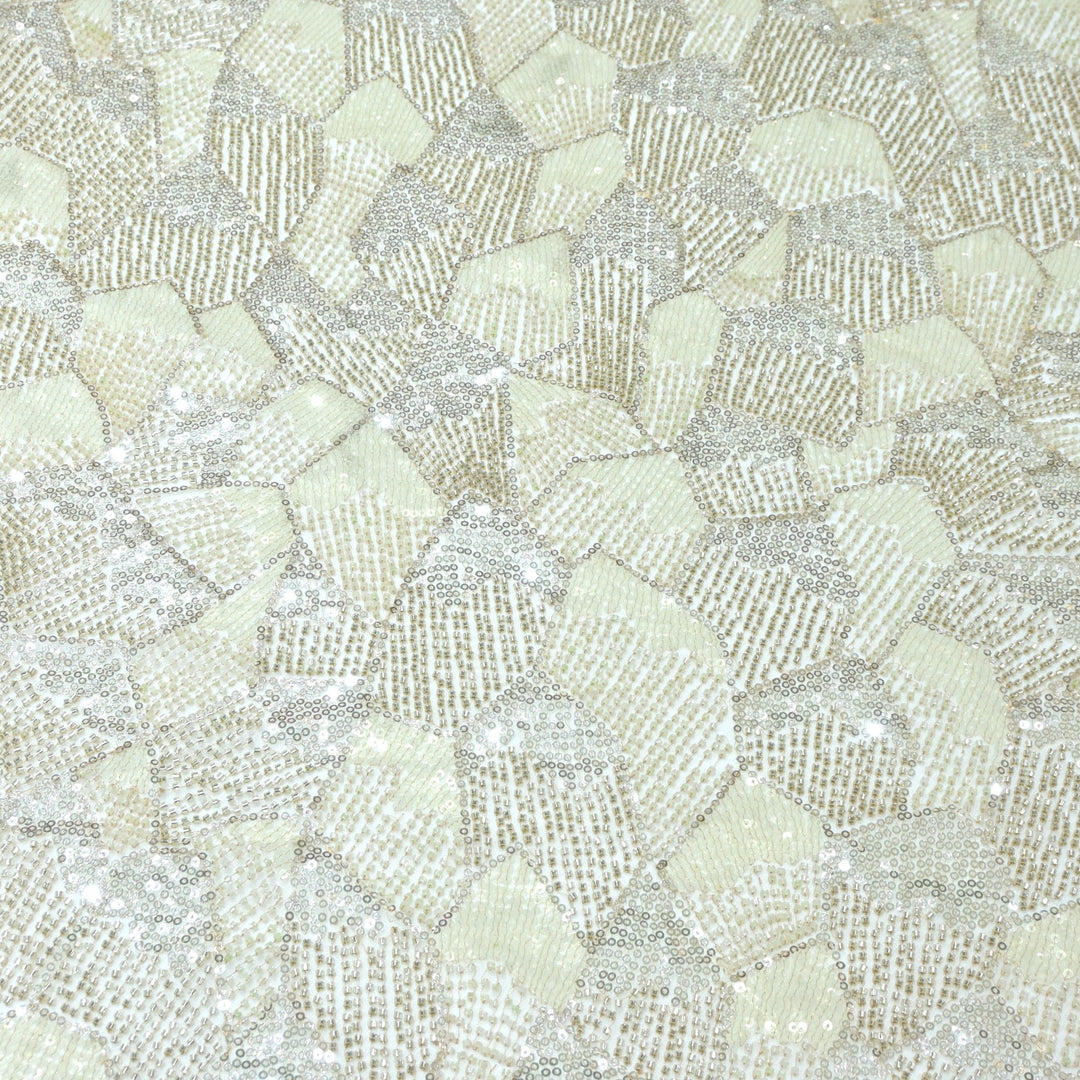 Beautiful Imported Net Cut Dana & Sequins Embroidery Fabric