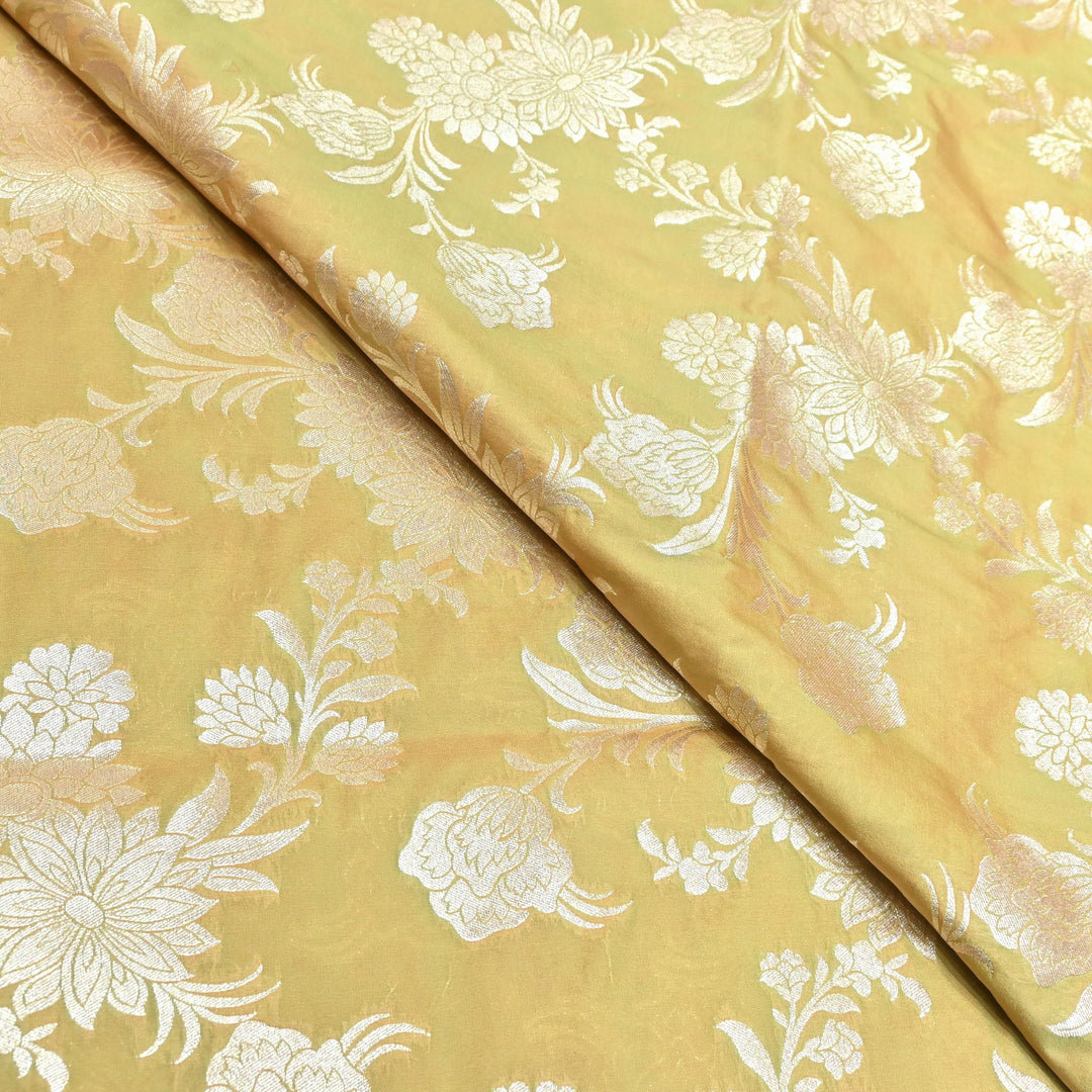 Katan Silk Zari Jaal Brocade Fabrics