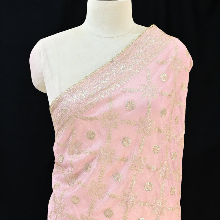 Fendi Tissue Zari Foil Embroidery Dupatta