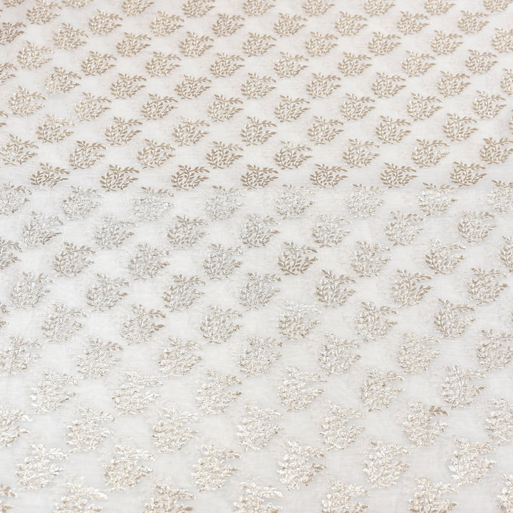 Banarasi Chanderi Gold Mat Zari Fabric – Premium Designer Ethnic Wear Fabric 000313-5