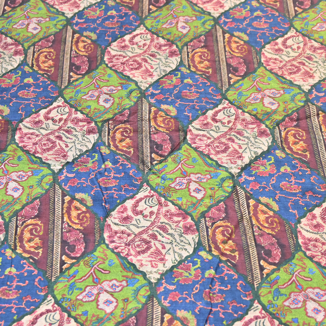 Multicolor Muslin Digital Print Fabric-KTP44-06