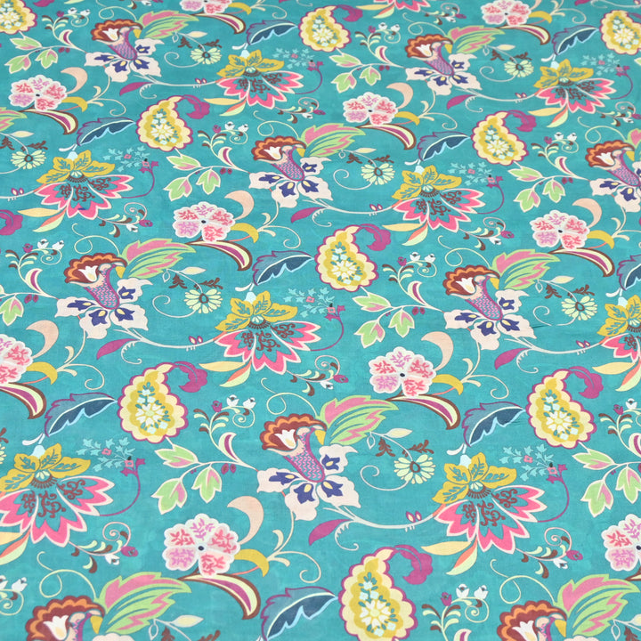 Sky Blue Italian Lawn Print Fabric