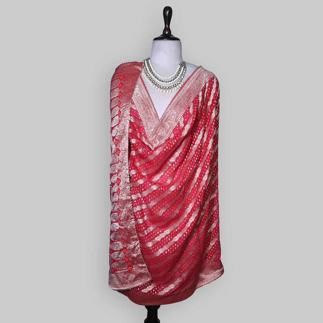 Premium Semi Georgette Leheriya Bandhej Dupatta – Elegant Ethnic Dupatta for Women-A6