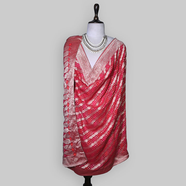 Premium Semi Georgette Leheriya Bandhej Dupatta – Elegant Ethnic Dupatta for Women-A6
