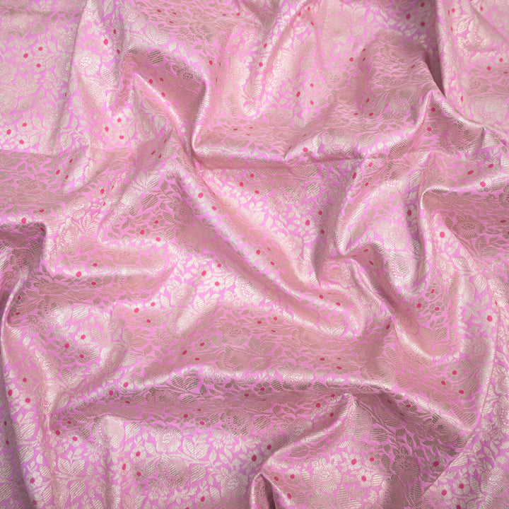 Baby Pink Silk Meena Zari Brocade | B-22-189