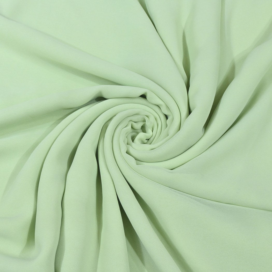 Pixie Green Colour Poly Georgette Fabrics