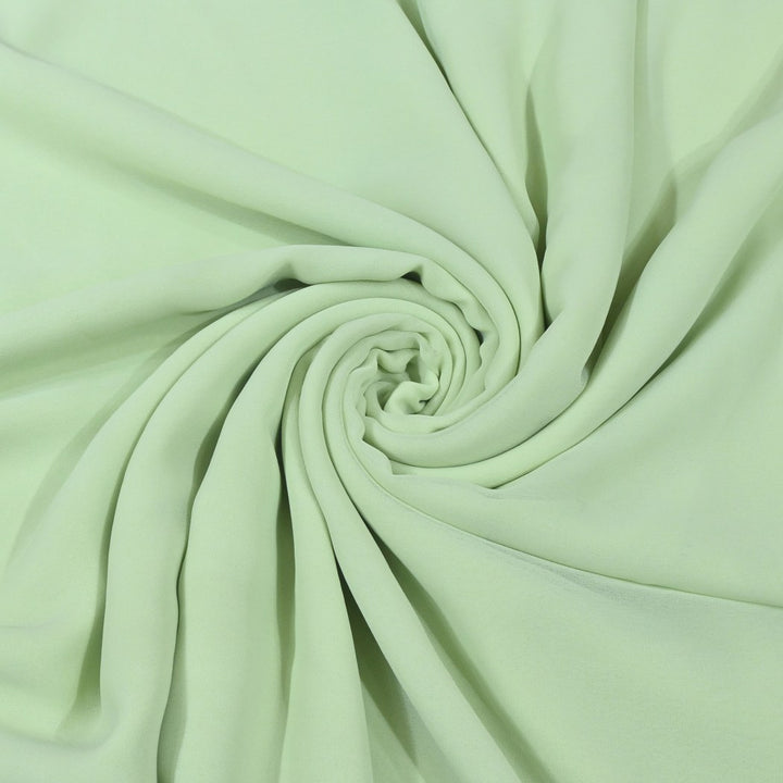 Pixie Green Colour Poly Georgette Fabrics