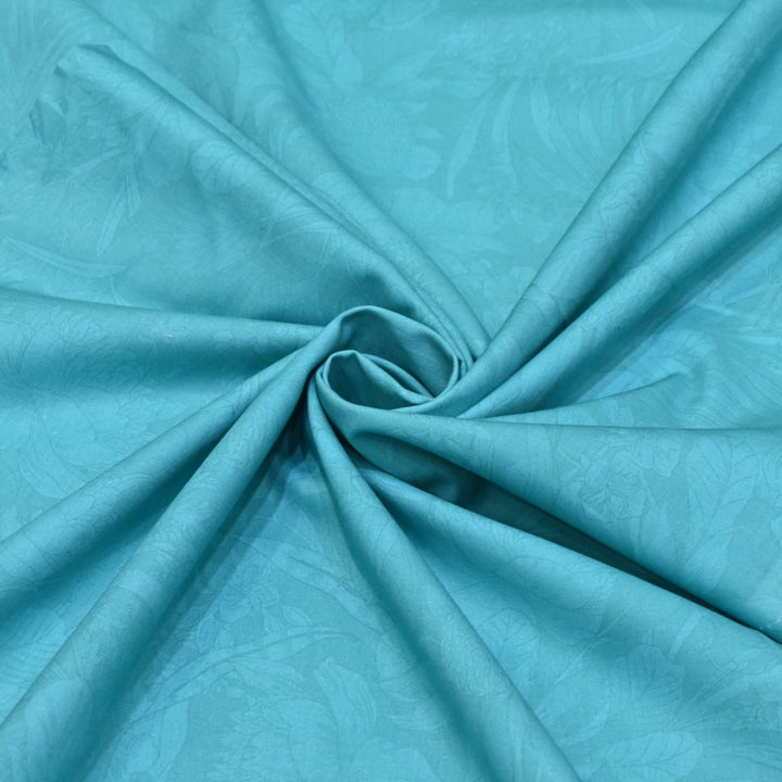 Blue Hosta Color Cotton Digital Print Fabric -Soft Cotton Prints Fabric-DA1124-6
