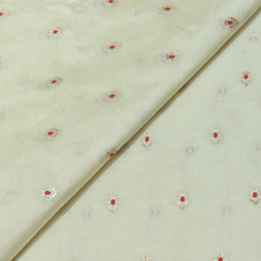 Chiniya Silk Dyeable Meena Buti Fabric