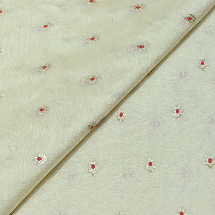 Chiniya Silk Dyeable Meena Buti Fabric