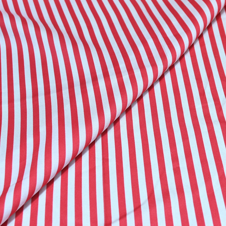 Glace Cotton With Beautiful Stripes Print Fabric – Lightweight Designer Cotton Fabric - LT0185-8