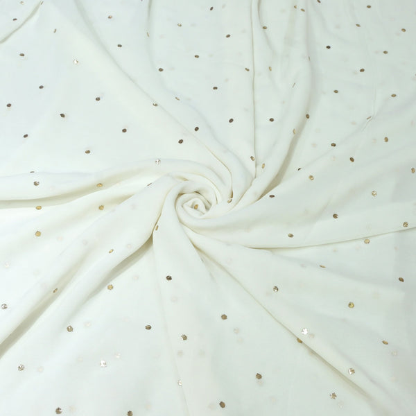 60gm Pure Georgette Mukaish Hand Work Fabrics