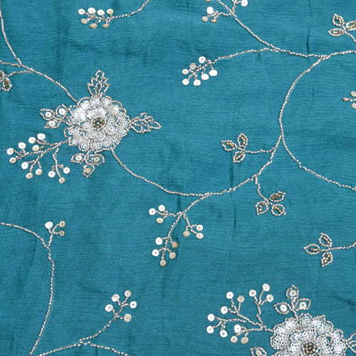 Ferozi Cut Dana Embroidery Zari Work |  525-4263F