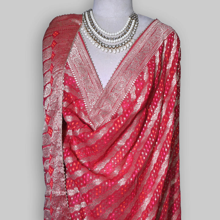 Premium Semi Georgette Leheriya Bandhej Dupatta – Elegant Ethnic Dupatta for Women-A6