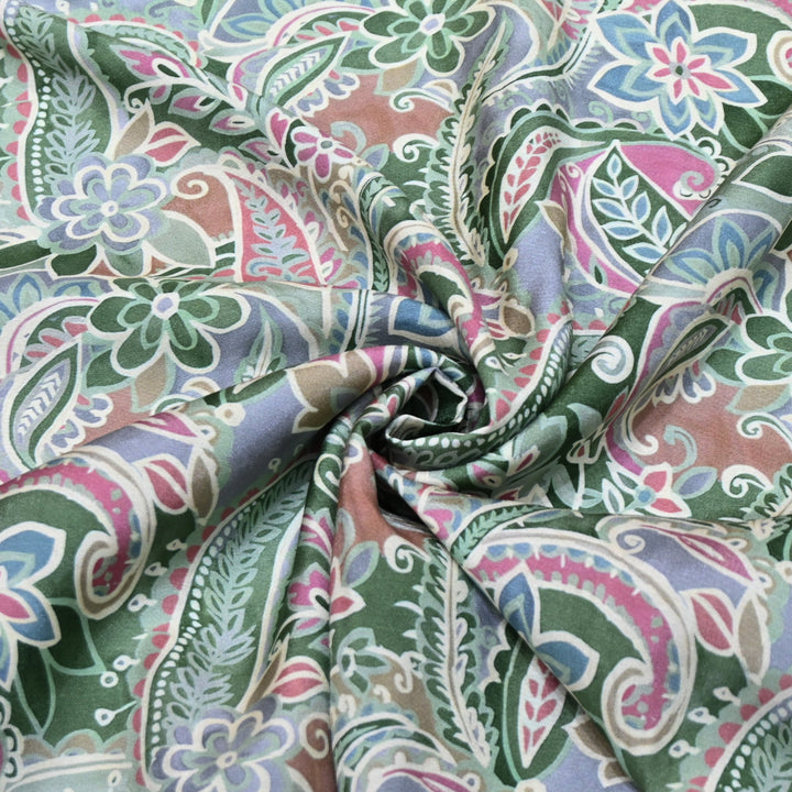 Multicolor Muslin Digital Print Fabric-000844-16
