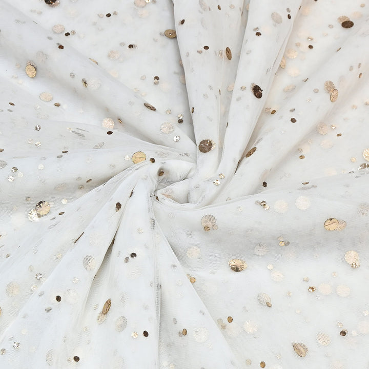Dyeable Net Mukaish Work Fabric MUK053
