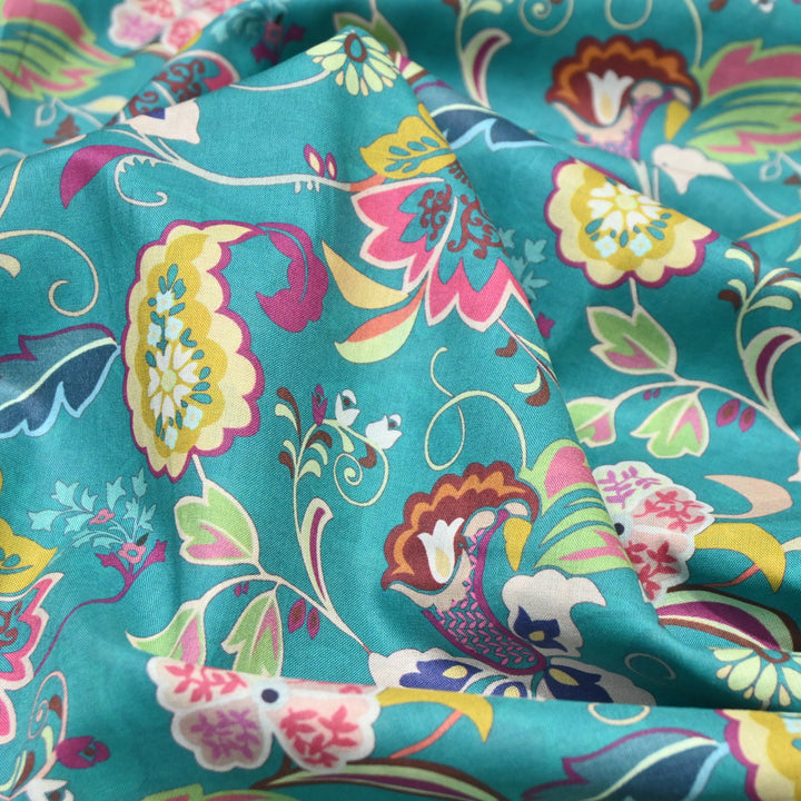 Sky Blue Italian Lawn Print Fabric