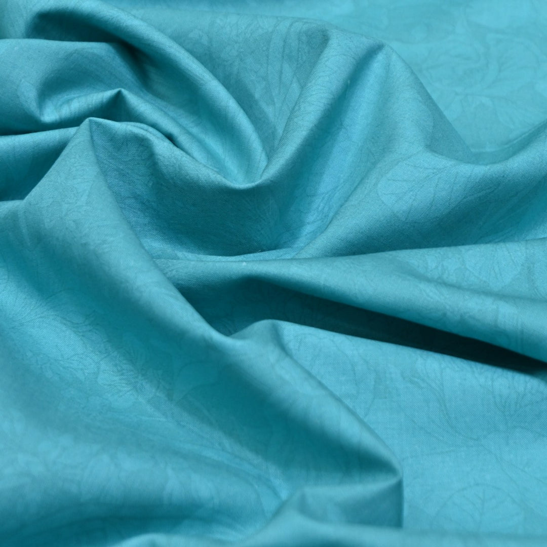 Blue Hosta Color Cotton Digital Print Fabric -Soft Cotton Prints Fabric-DA1124-6