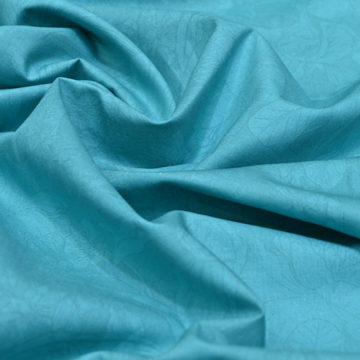 Blue Hosta Color Cotton Digital Print Fabric -Soft Cotton Prints Fabric-DA1124-6