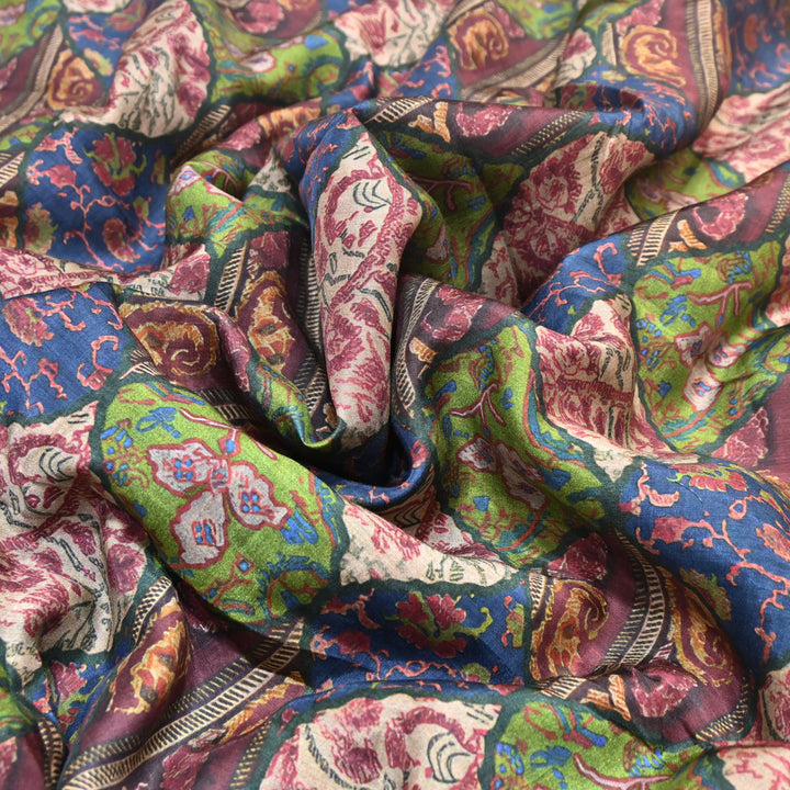 Multicolor Muslin Digital Print Fabric-KTP44-06