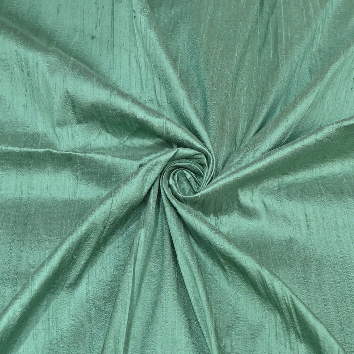 Greyish Teal Colour 100gm Pure Raw Silk Fabrics