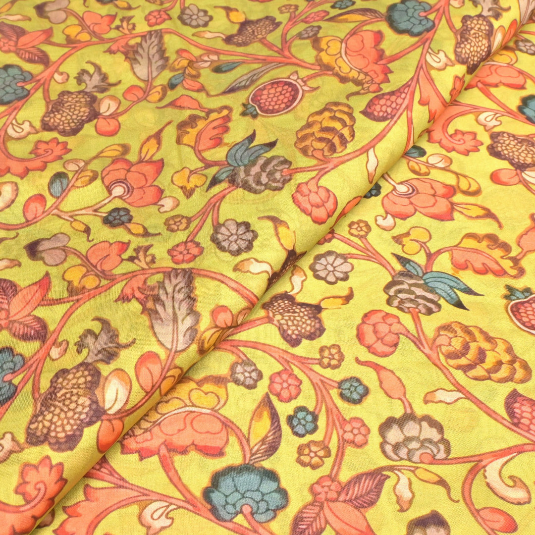 Silk Chanderi Digital Print Fabrics