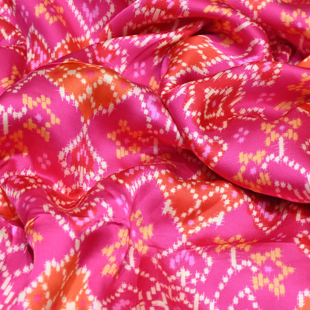 Bemberg Satin Digital Print Fabric– Soft Luxury Designer Satin Fabric 001333-29