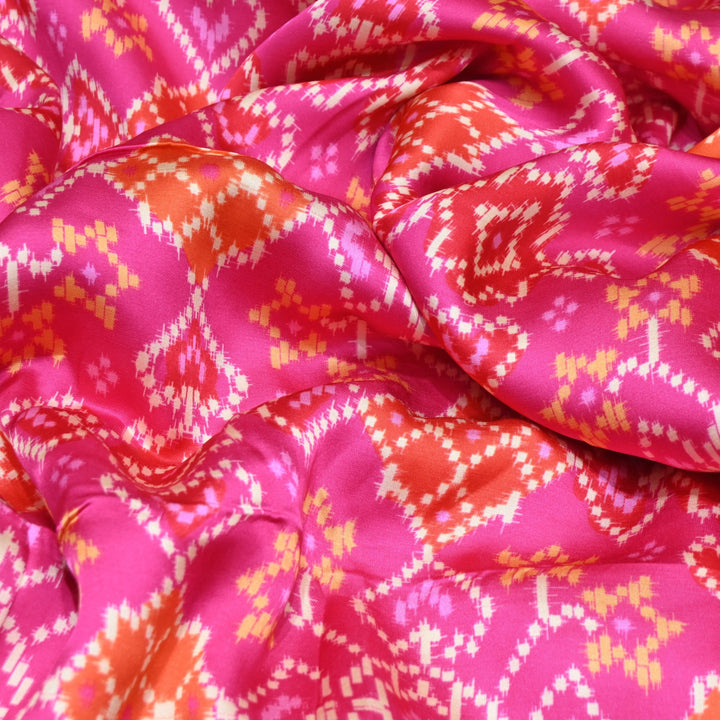 Bemberg Satin Digital Print Fabric– Soft Luxury Designer Satin Fabric 001333-29