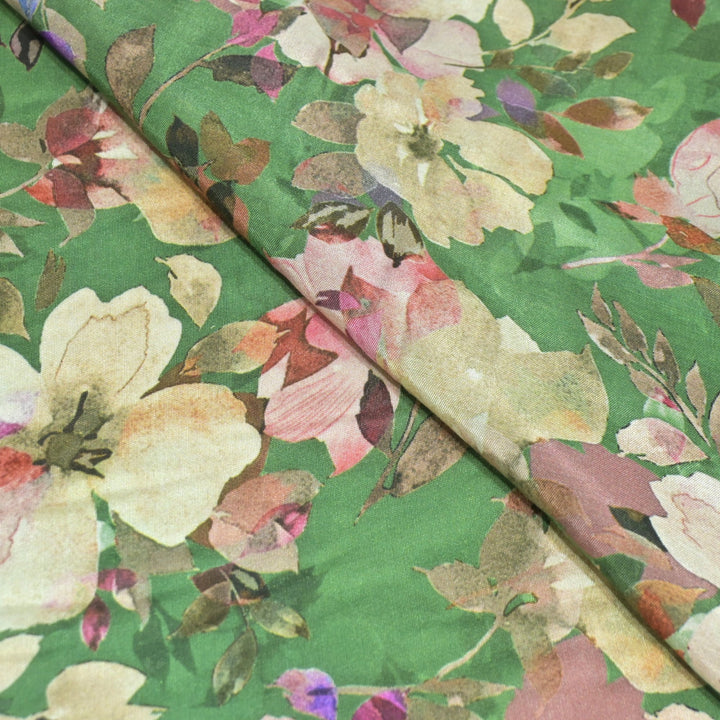 Floral Bamberg Satin Digital Print Fabrics