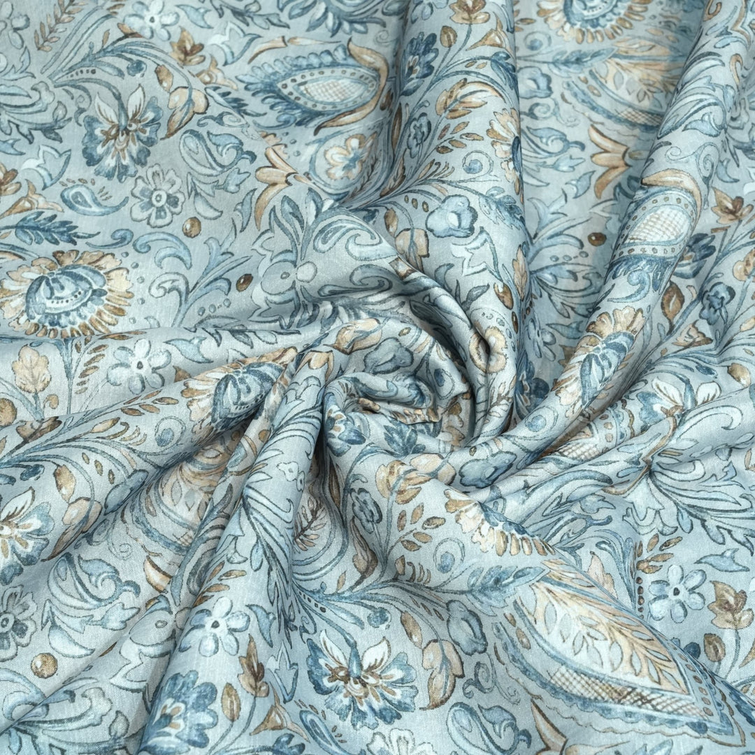 Semi Tusser Silk Prints Fabrics