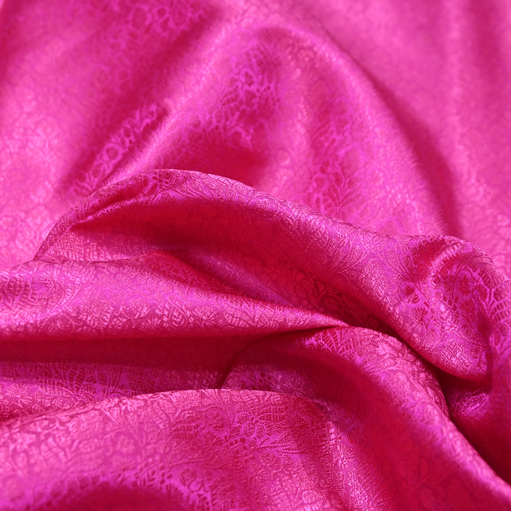 Magenta Tanchui Silk Brocade Fabric