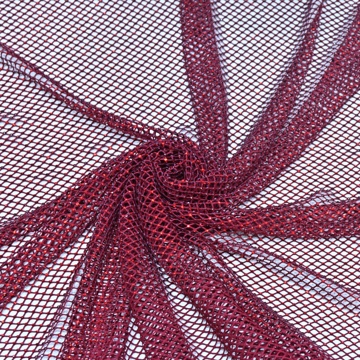 NET EMBROIDERED FABRIC WITH GRID SHIMMER- CF2305- 01