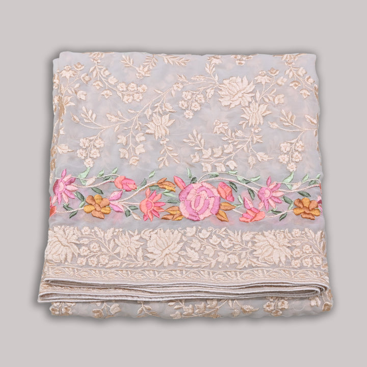 Premium Georgette Thread Embroidery Dupatta | Designer Festive Ethnic Dupatta for Women | F93653-02
