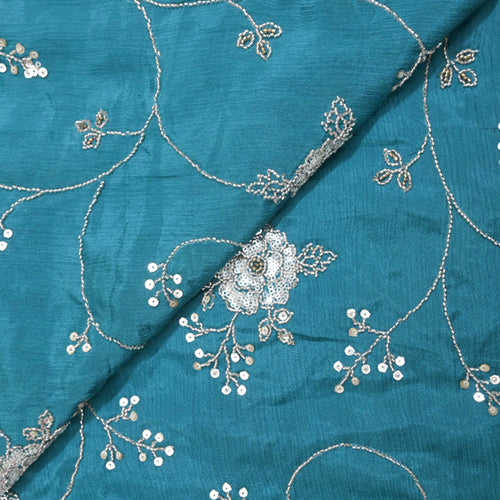 Ferozi Cut Dana Embroidery Zari Work |  525-4263F