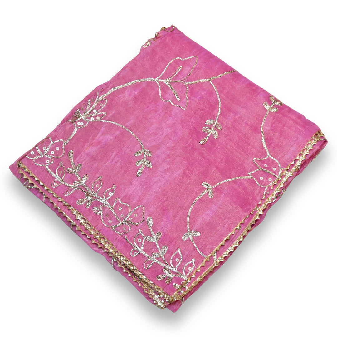 Beautiful Tissue Gota Sequins Embroidery Dupatta