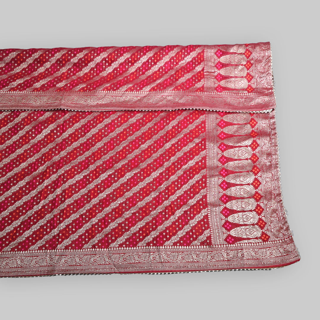 Premium Semi Georgette Leheriya Bandhej Dupatta – Elegant Ethnic Dupatta for Women-A6