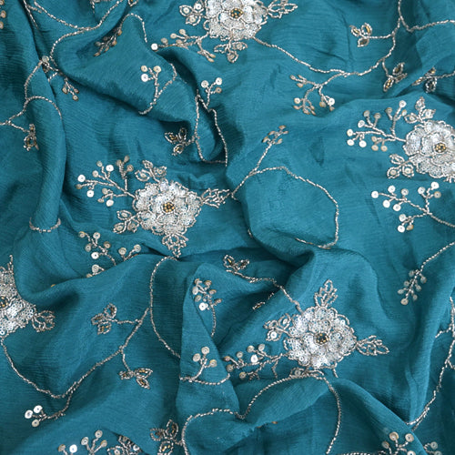 Ferozi Cut Dana Embroidery Zari Work |  525-4263F