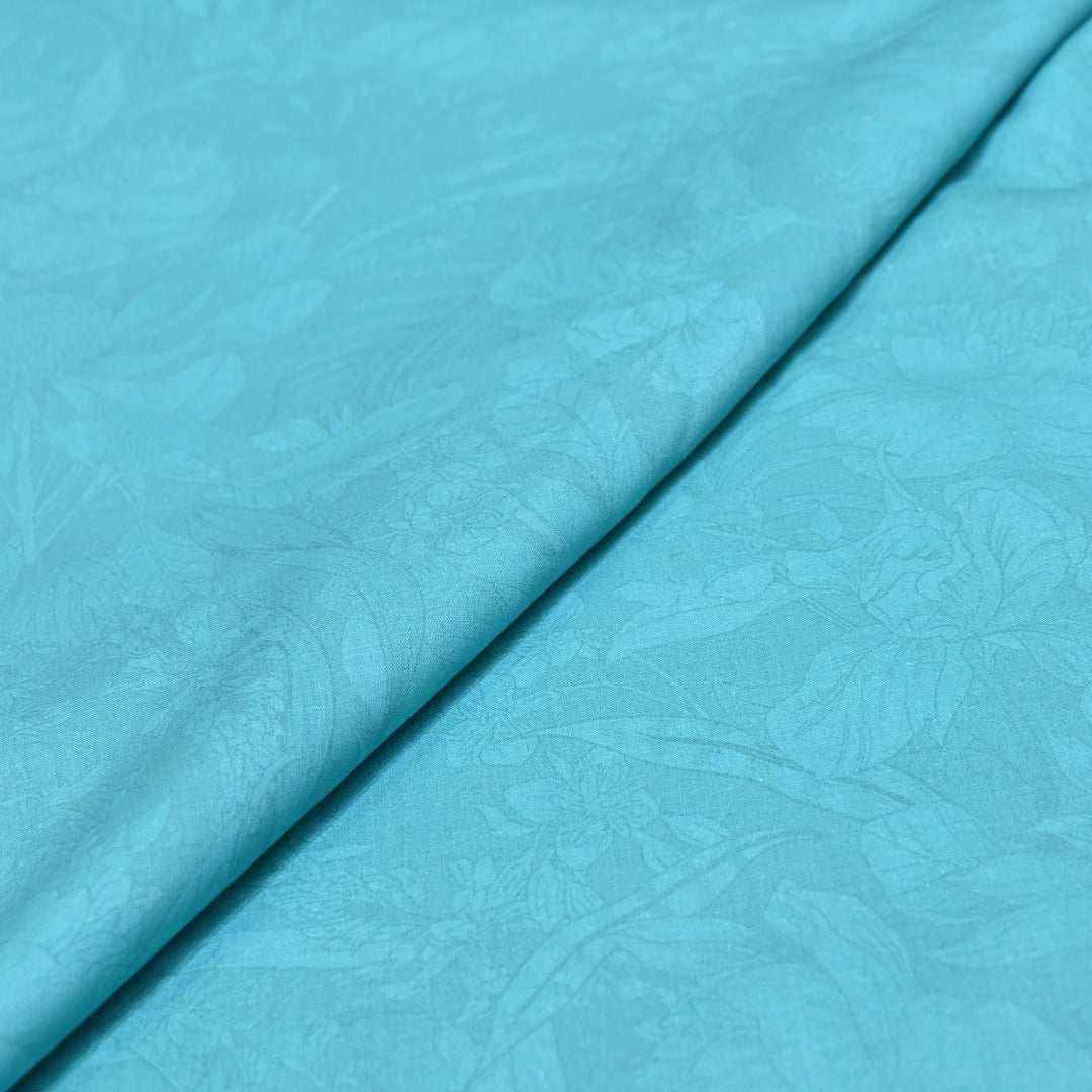 Blue Hosta Color Cotton Digital Print Fabric -Soft Cotton Prints Fabric-DA1124-6