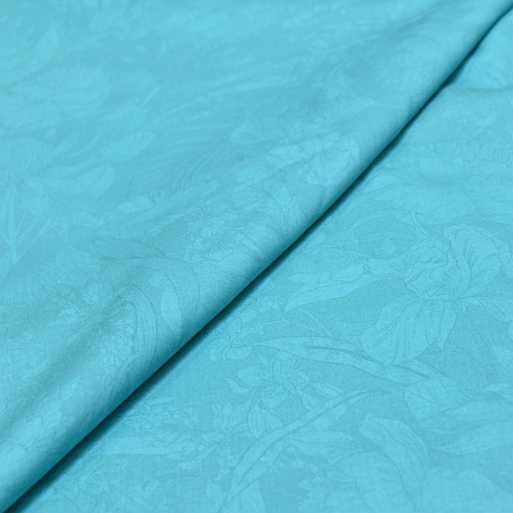Blue Hosta Color Cotton Digital Print Fabric -Soft Cotton Prints Fabric-DA1124-6